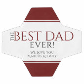 最高のパパエバーレッド・ブラック・ファーザー・デイ サッカーボール (フラット)