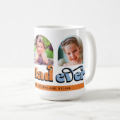 最高のパパエバーレトロ文字3枚 コーヒーマグカップ (正面右)