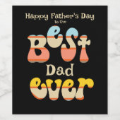 最高のパパエバーレトロ父の日 ワインラベル (シングルラベル)