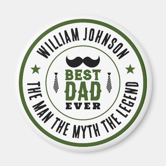 最高のパパエバーヴィンテージウェスタンカントリーファーザーズデイ マグネット (正面)