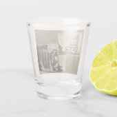 最高のパパエバーヴィンテージカメラ父の日アンティーク ショットグラス (裏面)