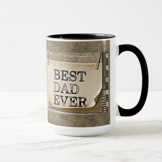 最高のパパエバーヴィンテージカメラ父の日アンティーク マグカップ (右)