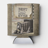 最高のパパエバーヴィンテージカメラ父の日アンティーク 缶クーラー (正面)