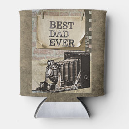 最高のパパエバーヴィンテージカメラ父の日アンティーク 缶クーラー