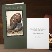 最高のパパエバーヴィンテージサッカーカスタム父の日 カード