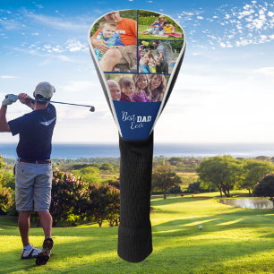 最高のパパエバー写真テンプレートネイビーブルー ゴルフヘッドカバー