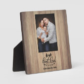 最高のパパエバー卓上プラークとイーゼル フォトプラーク (正面)