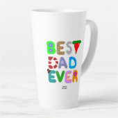 最高のパパエバー大ラテマグカップ カフェラテマグ (右アングル)