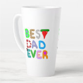 最高のパパエバー大ラテマグカップ カフェラテマグ (左アングル)