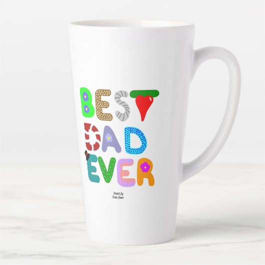 最高のパパエバー大ラテマグカップ カフェラテマグ (右)