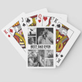 最高のパパエバー家族フォトコラージュクールトレンディー トランプ (裏面)