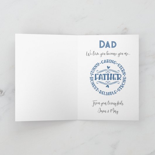 最高のパパエバー引用文おもしろいハウスパパベビー写真 カード (内部)