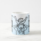 最高のパパエバー引用文ブルータイポグラフィ漫画の父 コーヒーマグカップ (中央)