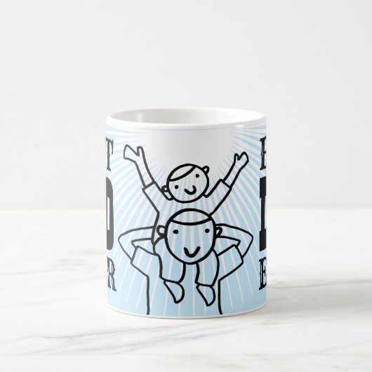 最高のパパエバー引用文ブルータイポグラフィ漫画の父 コーヒーマグカップ (中央)