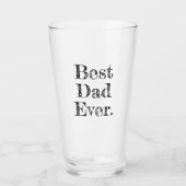 最高のパパエバー手書きタイポグラフィ タンブラーグラス (正面)