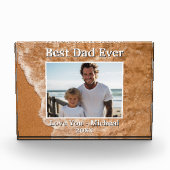 最高のパパエバー水ビーチ砂サーフ写真テンプレート フォトブロック (正面)