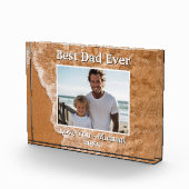 最高のパパエバー水ビーチ砂サーフ写真テンプレート フォトブロック (右)