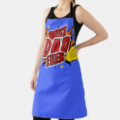 最高のパパエバー漫画スーパーヒーローファーズデイ エプロン (インサイチュ)