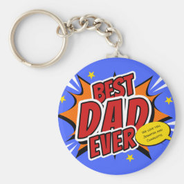 最高のパパエバー漫画スーパーヒーローファーズデイ キーホルダー