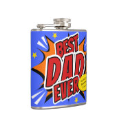 最高のパパエバー漫画スーパーヒーローファーズデイ フラスク (右)
