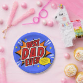 最高のパパエバー漫画スーパーヒーローファーズデイ ペーパープレート (パーティー)