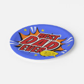 最高のパパエバー漫画スーパーヒーローファーズデイ ペーパープレート (アングル)