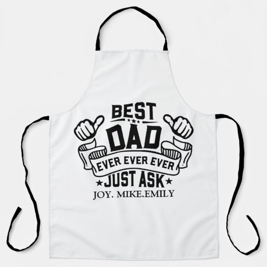 最高のパパエバー父の日ダディ頼パパT-Sh エプロン (正面)