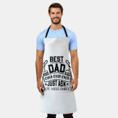 最高のパパエバー父の日ダディ頼パパT-Sh エプロン (着用した状態)