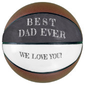 最高のパパエバー白黒黒板 バスケットボール (正面)