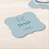 最高のパパエバー紙コースター | 父の日贈り物 ペーパーコースター (アングル)