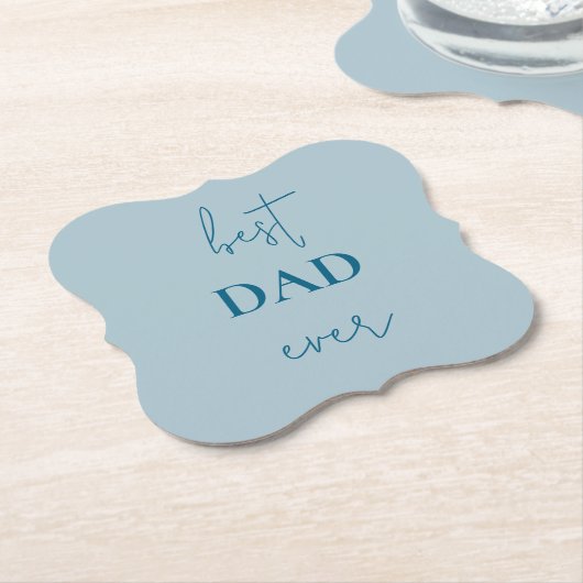 最高のパパエバー紙コースター | 父の日贈り物 ペーパーコースター (アングル)