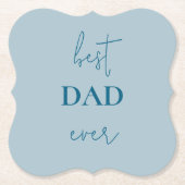 最高のパパエバー紙コースター | 父の日贈り物 ペーパーコースター (正面)