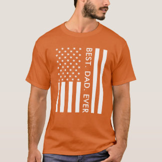 最高のパパエバー誕生日カスタム愛国的 Tシャツ