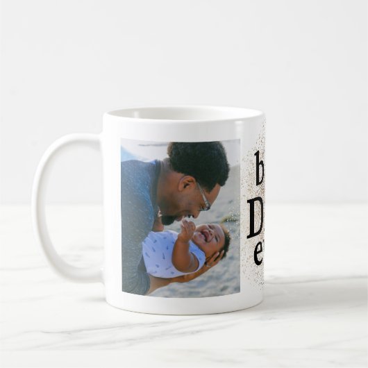 最高のパパエバー金ゴールドカスタム写真数々のMag コーヒーマグカップ (左)