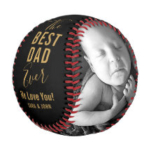 最高のパパエバー金ゴールドブラックベビー2写真名