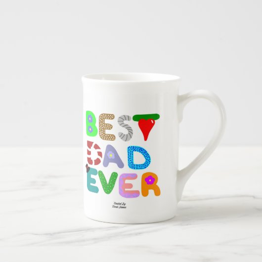 最高のパパエバー骨中国マグカップ ボーンチャイナマグカップ (右)