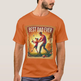 最高のパパエバー魚釣りアドベンチャーTシャツ Tシャツ