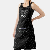 最高のパパエバー黒カスタム写真記念 エプロン (インサイチュ)