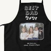 最高のパパエバー黒カスタム写真記念 エプロン