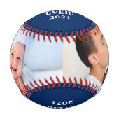 最高のパパエバー2フォトブルー 野球ボール (正面)