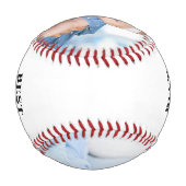 最高のパパエバー2フォトWHT 野球ボール (裏面)