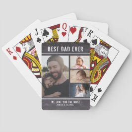 最高のパパエバー4ファミリーフォトコラージュチャルクボード トランプ