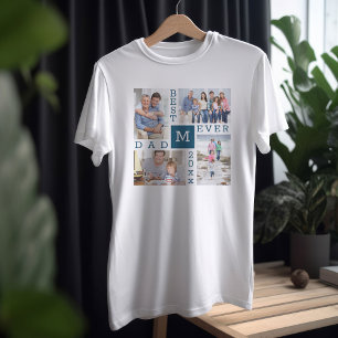 最高のパパエバー4写真とカスタム年 Tシャツ
