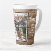 最高のパパエバー4写真コラージュ父の日 カフェラテマグ (右アングル)