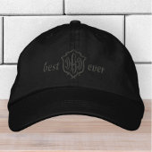 最高のパパエモダンバシンプルモノグラム 刺繍入りキャップ