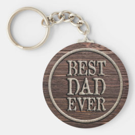 最高のパパエ素朴バーラップ&ウッド キーホルダー