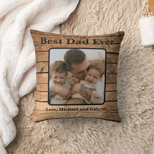 最高のパパエ素朴バ動揺してン木材パターン クッション (ブランケット)