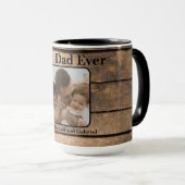 最高のパパエ素朴バ動揺してン木材パターン マグカップ (正面右)