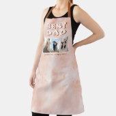 最高のパパオレンジ色の水彩3枚フォトキープサケ エプロン (インサイチュ)