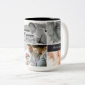 最高のパパカスタムフォトコラージュダディ ツートーンマグカップ (正面右)